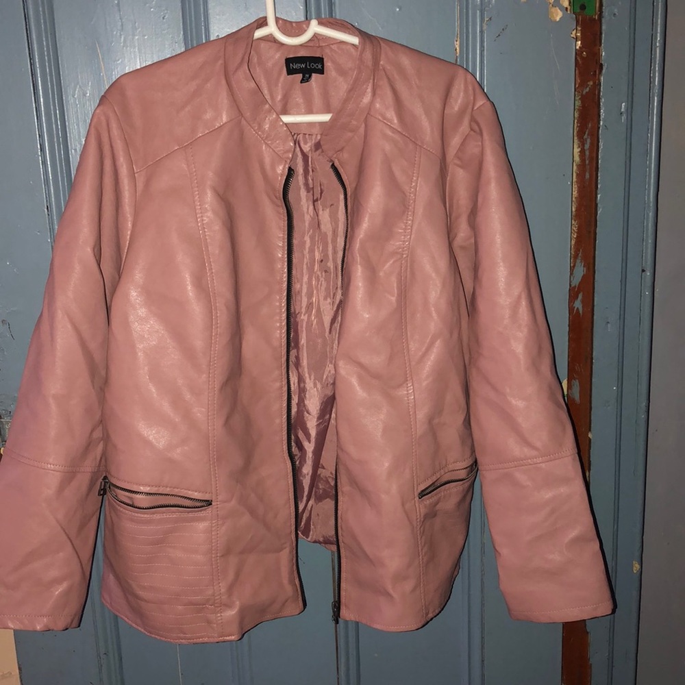 Faux leather biker jacket